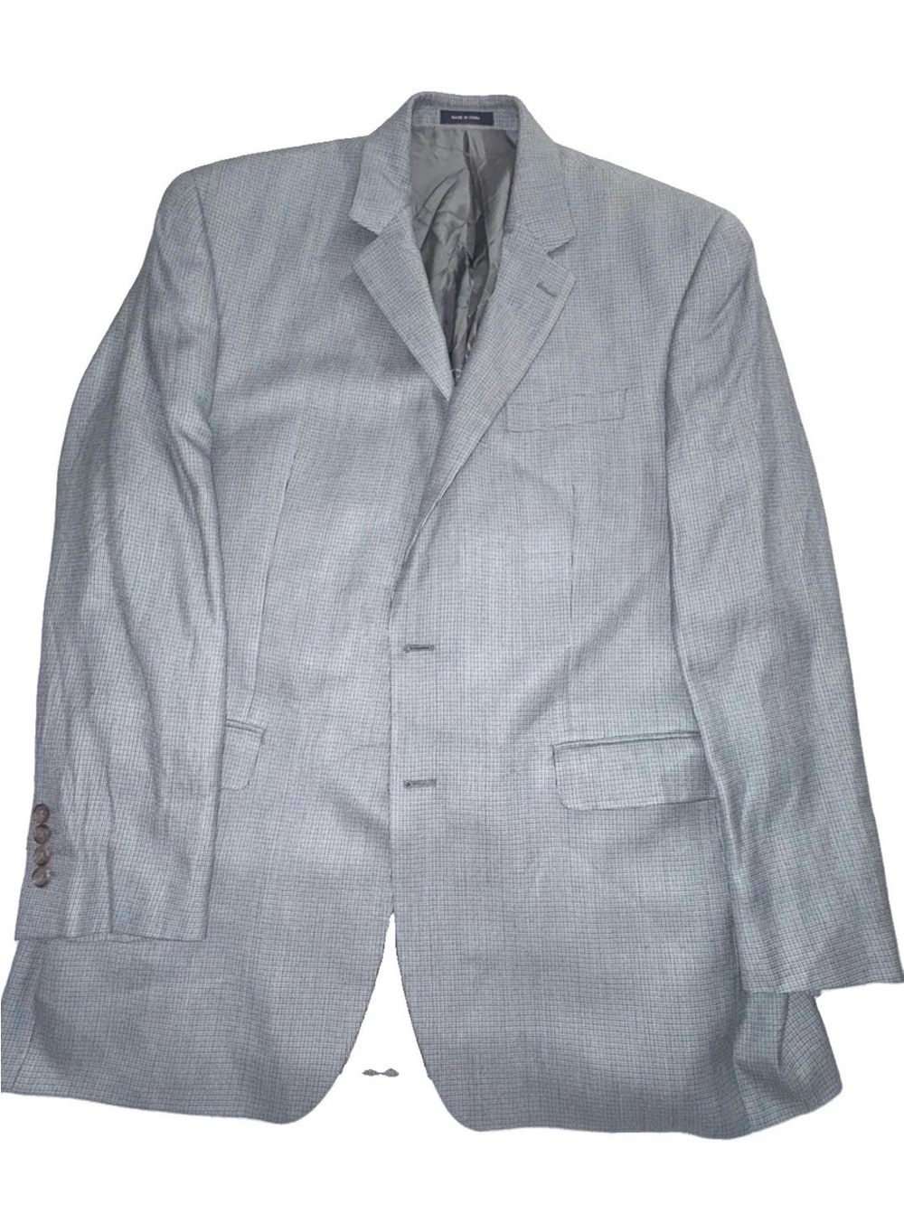 Ralph Lauren Light Gray Men's Blazer - Subtle Check Sport Coat